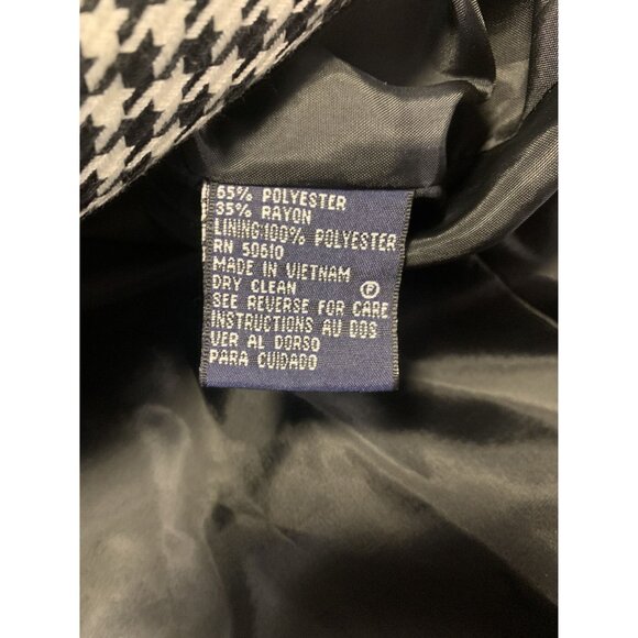 Rena Rowan Houndstooth Double-Breasted Blazer Jacket Size 12 - Picture 8 of 10